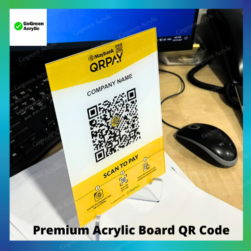 Premium Acrylic Board QR Code And Acrylic Stand | Shopee Malaysia