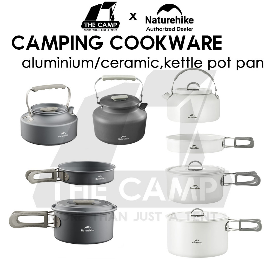 Naturehike Ceramic / Aluminium Cookware Non Stick Coating Cooking Pot ...
