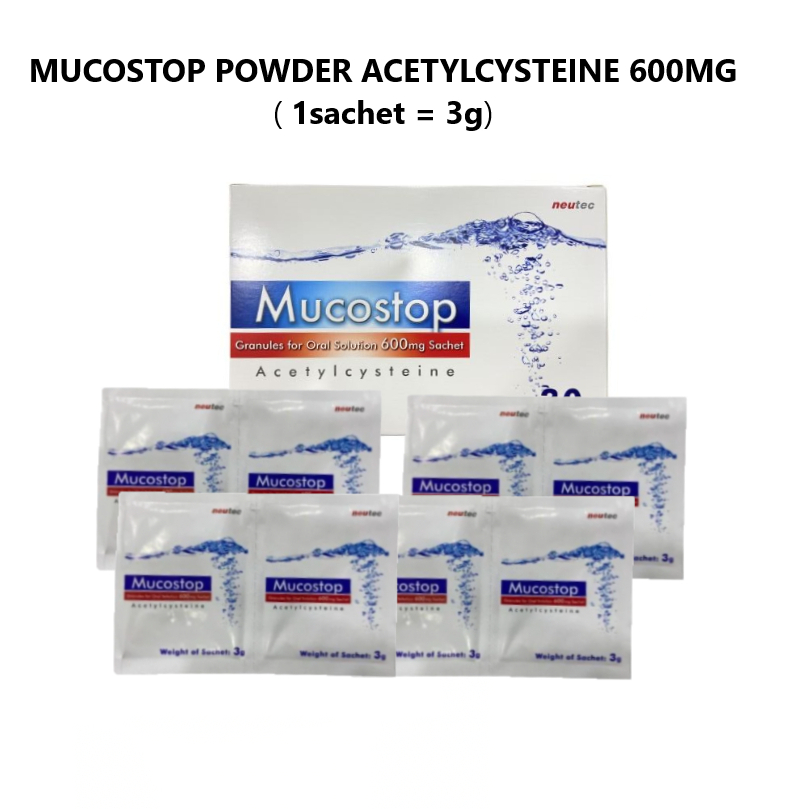 MUCOSTOP POWDER ACETYLCYSTEINE 600MG (1SACHET 3g) [Pecah Kahak / Jenis ...