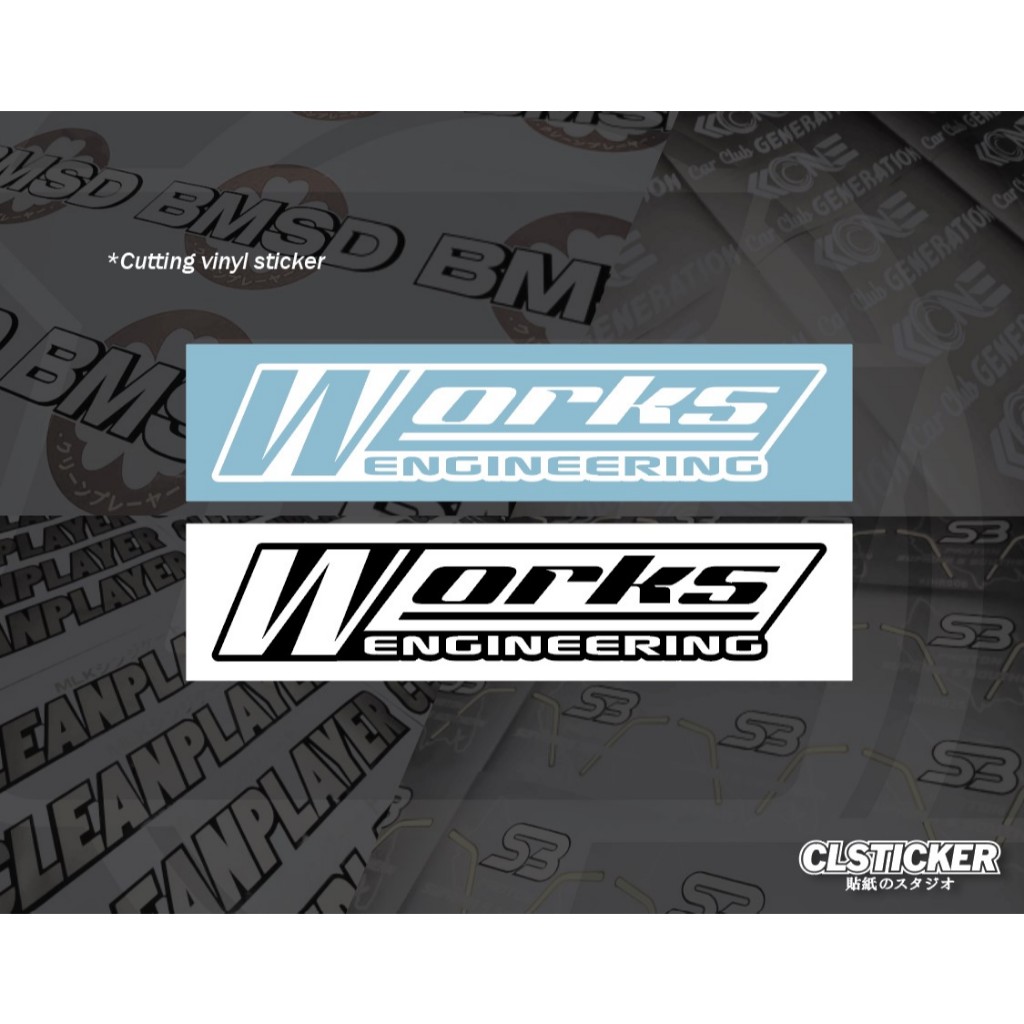 WORKS ENGINEERING Logo Cutting Vinyl Sticker | Shopee Malaysia
