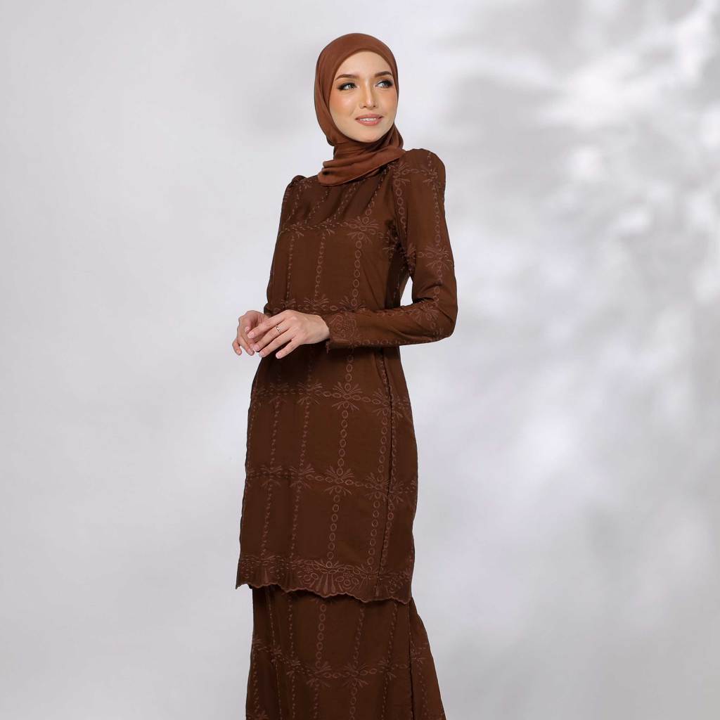 TIANNA KURUNG | KURUNG MODEN | MAWAR COTTON | KURUNG KLASIK