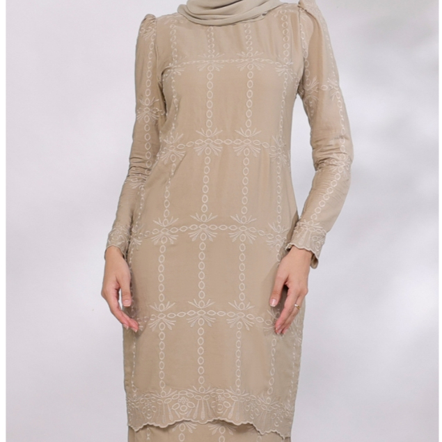 TIANNA KURUNG | KURUNG MODEN | MAWAR COTTON | KURUNG KLASIK