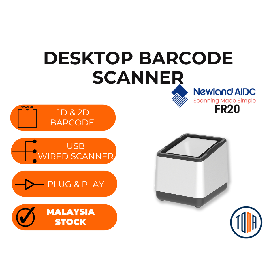 Newland FR-20 1D/2D Desktop Barcode Scanner Ewallet Scanner | Shopee ...