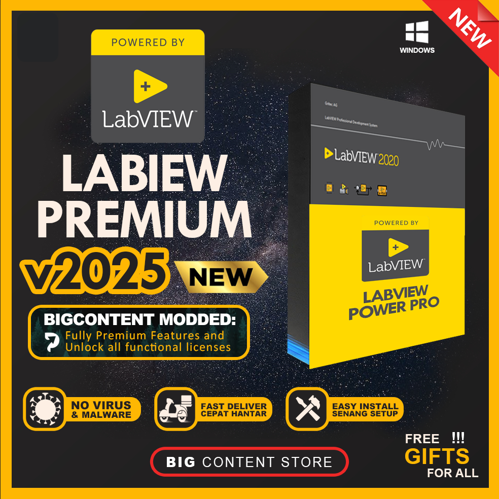 NI LabView 2025 v21 💯 EASY INSTALL SOFTWARE 💯 LIFETIME PREMIUM 💯 FAST ...