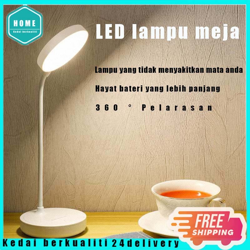 3 Color LED Desk Table Lamp USB Charging Touch Dimming Reading Table ...