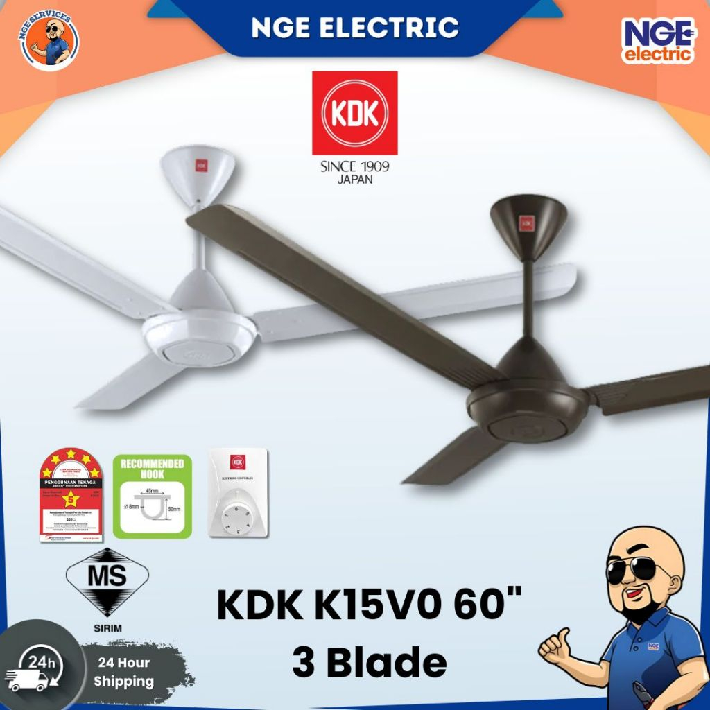 Fan| KDK Original Ceiling Fan K15VO 60 Inch K12VO 48 Inch With ...