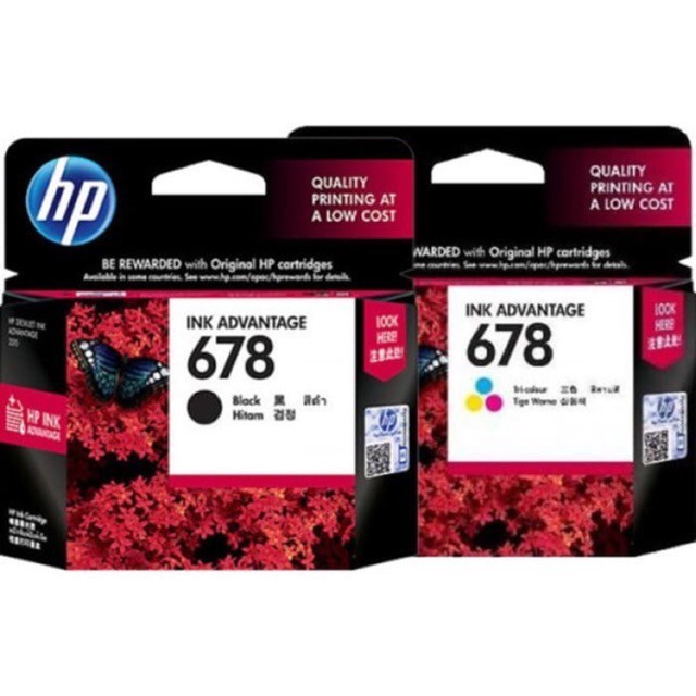HP 678 Black/Colour Ink Cartridge (Original) | Shopee Malaysia