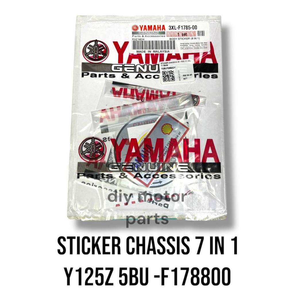 STICKER BODY CHASSIS 7 IN 1 Y125 Y125Z 8 IN 1 RXZ 3XL | Shopee Malaysia