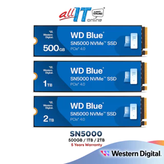 Western Digital WD Blue SN580 / SN5000 M.2 2280 NVMe PCIe Gen 3 / 4  Gaming SSD (500GB/1TB/2TB)