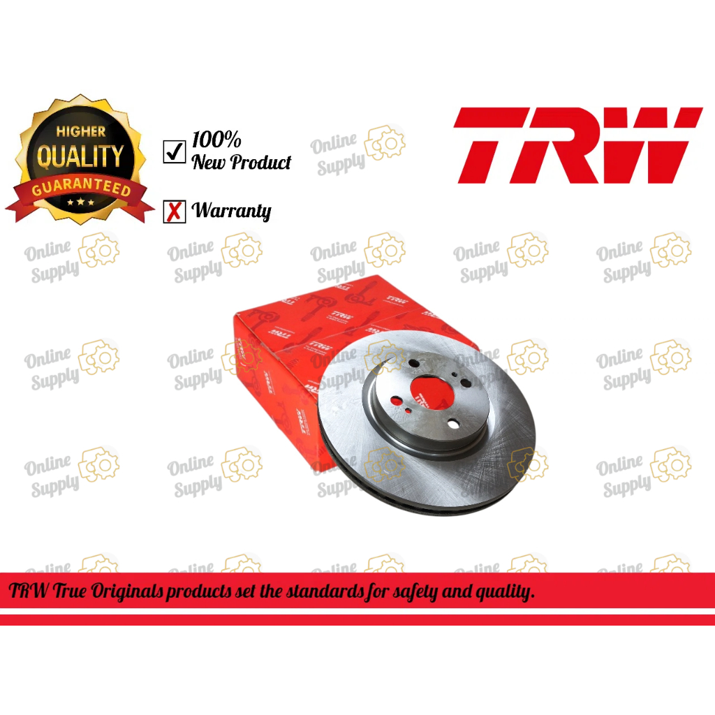 (Original TRW) Perodua Ativa / Toyota Vios Front Disc Rotor DF8674 ...