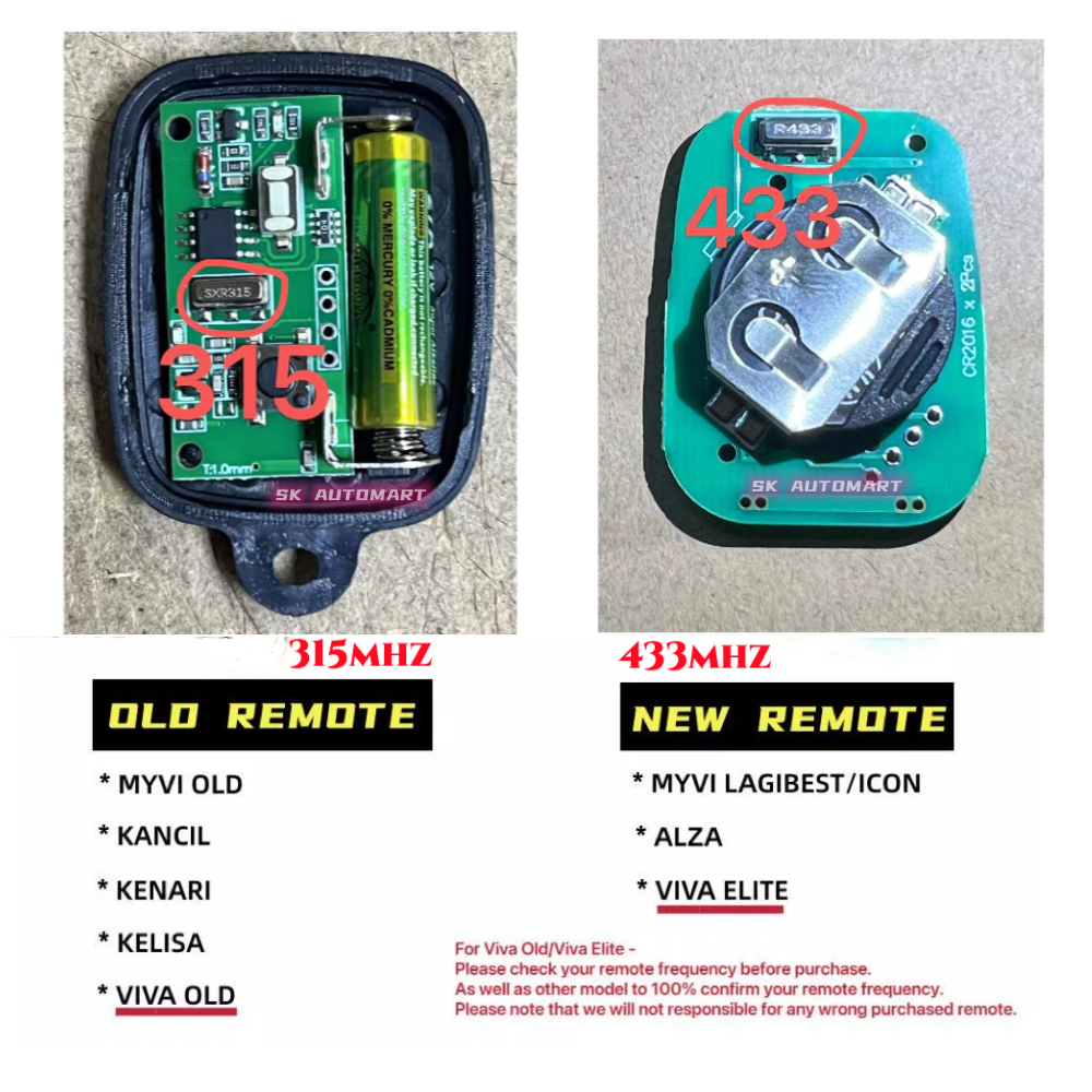Perodua Remote Alza & Myvi Old / Lagi Best / Icon / Viva Elite / Viva ...