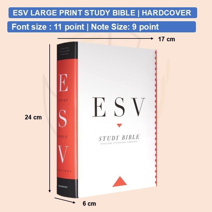ESV Large Print Study Bible | Text size 11 | Hardcover | Shopee Malaysia