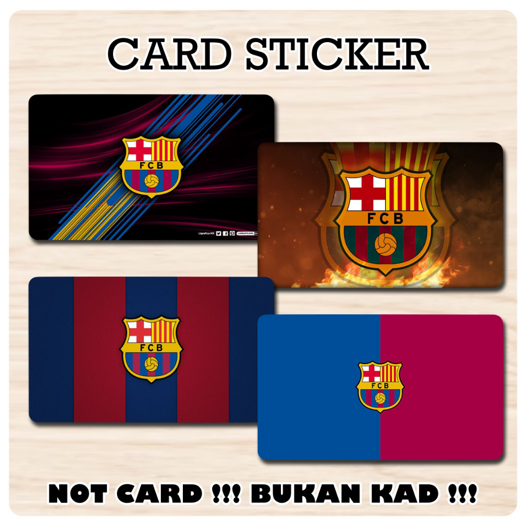 [ FC Barcelona ] Touch n Go Card Sticker Cover (Waterproof, High ...