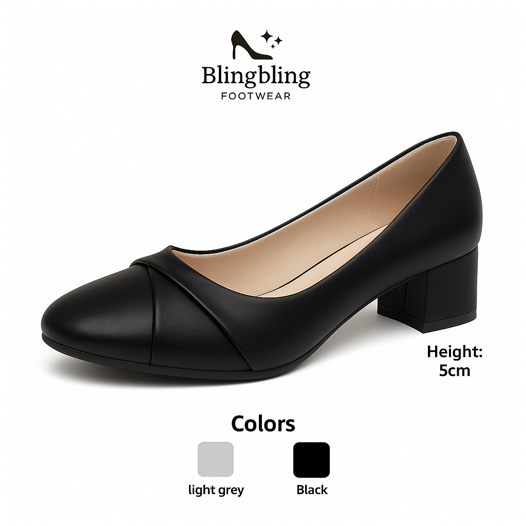 [with box] Kasut Perempuan Pointed Toe High Heels Shallow Mouth Thick ...