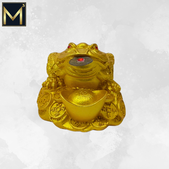 Feng Shui Golden Fortune Toad with Ingot | Shopee Malaysia