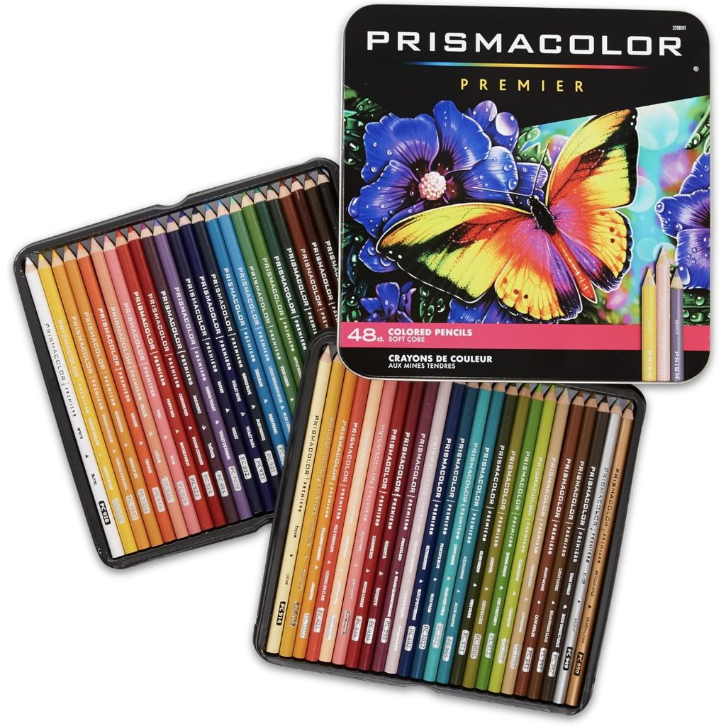 Prismacolor Premier Colored Pencils Soft Core - Tin Case of 48 Colour ...