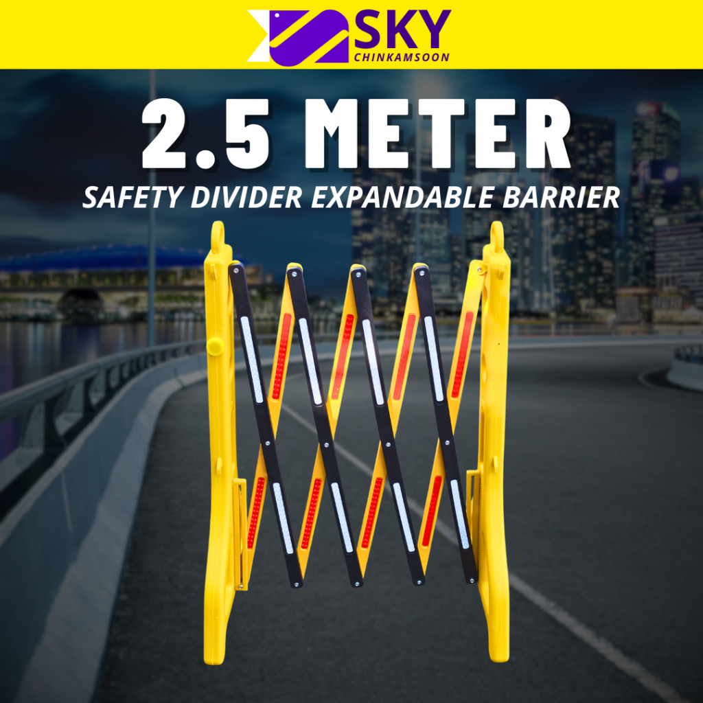 2.5M Safety Divider For Road Barrier Expandable Barricade Outdoor ...