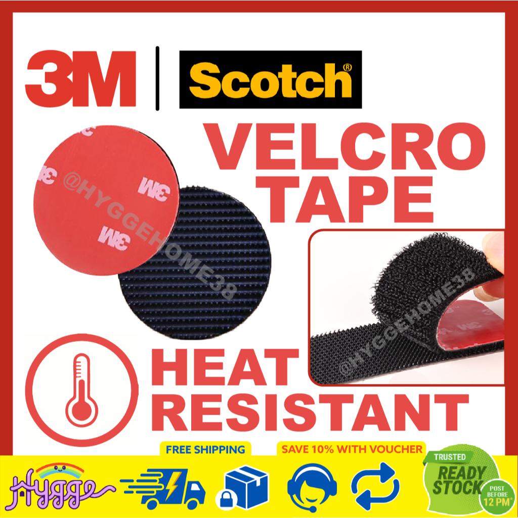 3M 4229P Hook and Loop Velcro Car Heat Resistant Strong Attachment Self ...