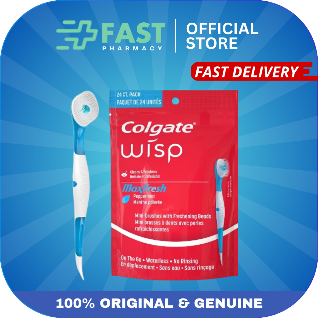 Colgate Max Fresh Wisp Disposable Mini Travel Toothbrushes 24 Count ...