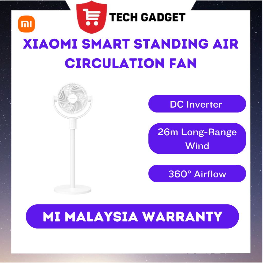 Xiaomi Smart Standing Air Circulation Fan | DC Inverter | 26m Long ...