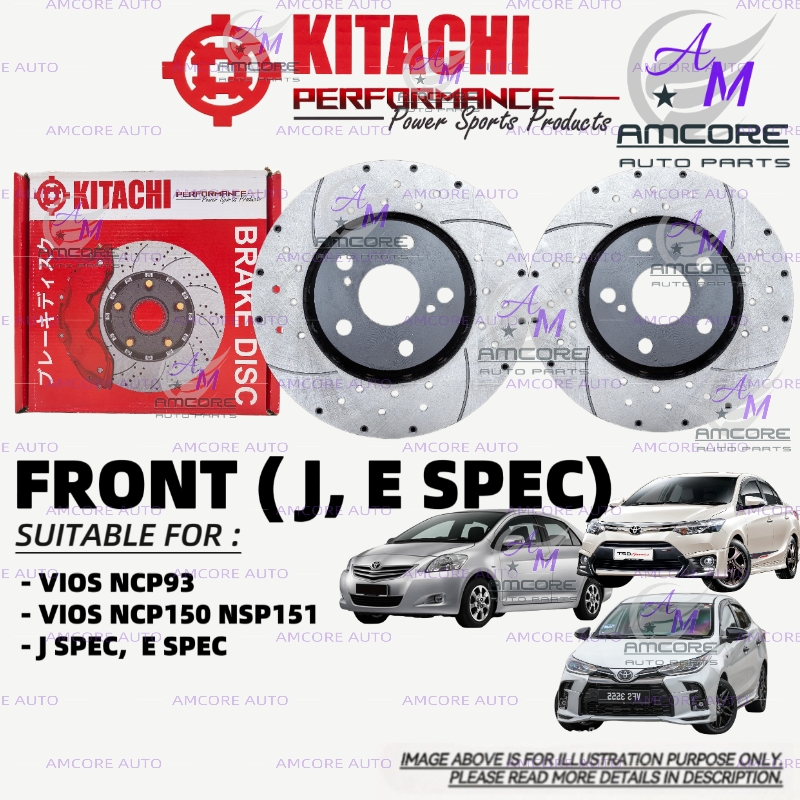 TOYOTA VIOS NCP93 / NCP150 / YARIS NSP151 (J & E SPEC) - BRAKE DISC ...