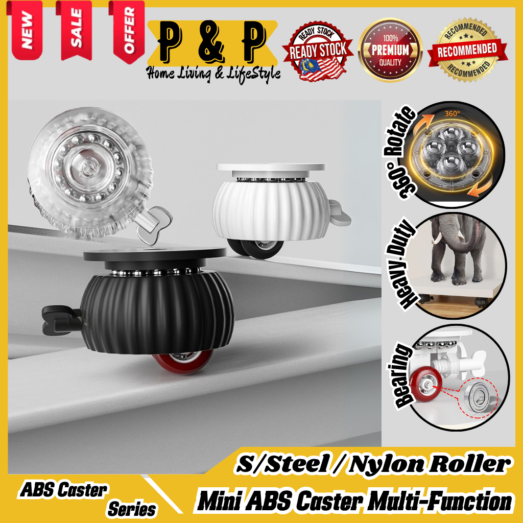 Multi Function 360° Rotating Caster Wheels Mini Thin Wheels Furniture ...