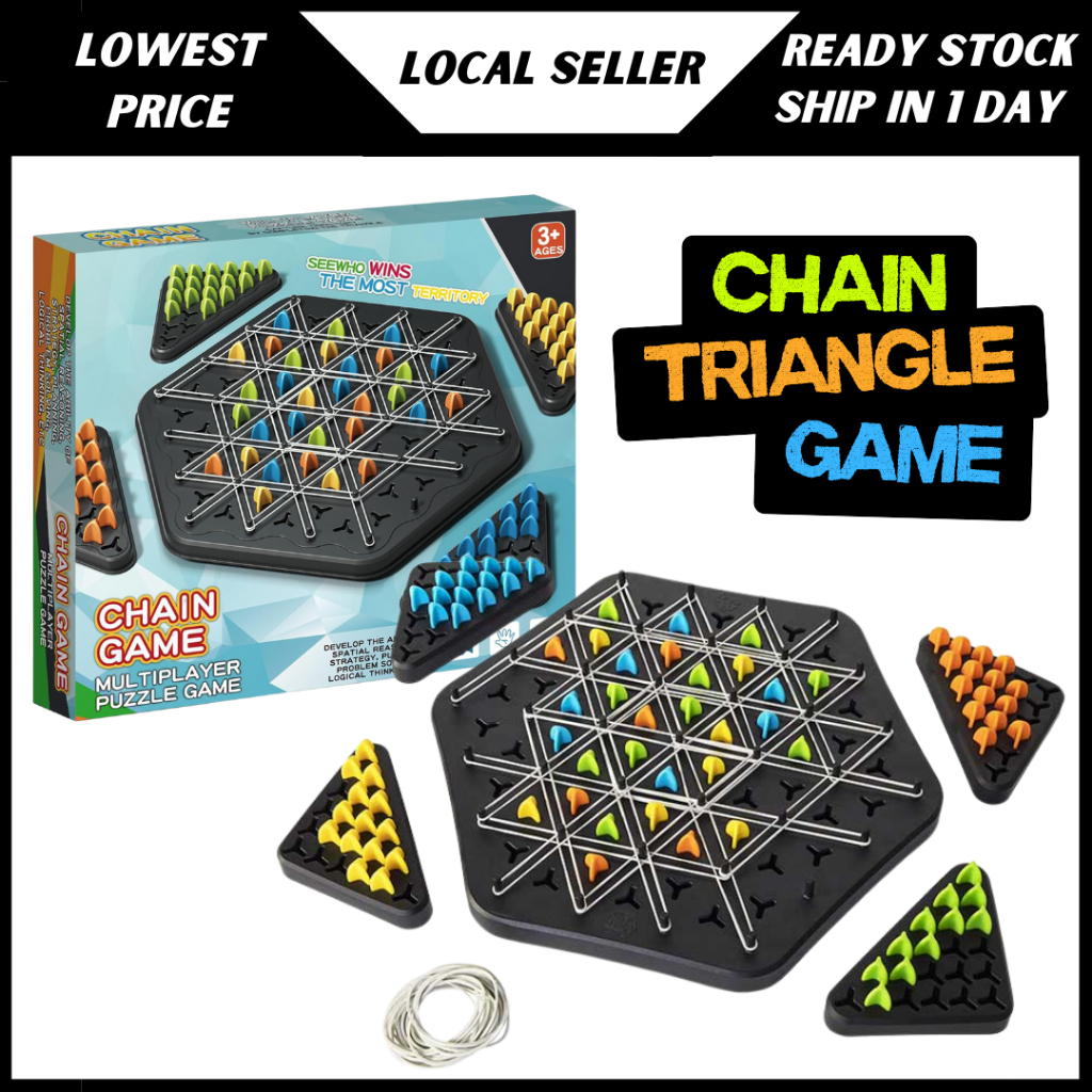 Chain Triangle Game Battle Strategy Puzzle Chess Board Game for Kids ...