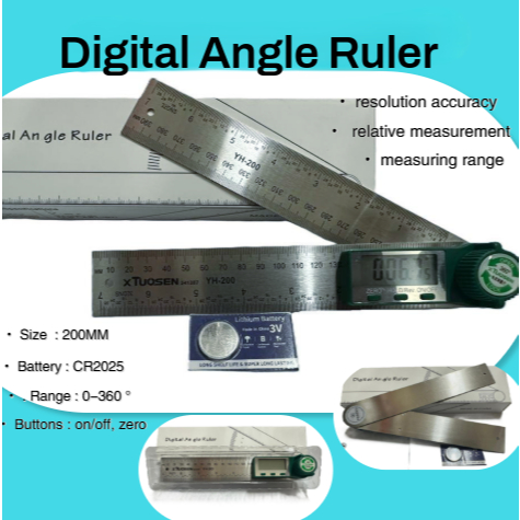 Measuring Digital 360° angle ruler | Shopee Malaysia
