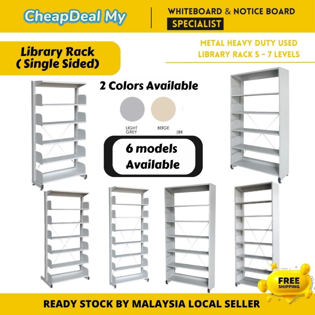 Cheap deal (Single Sided) 5 -7 level metal library rack/rack library ...