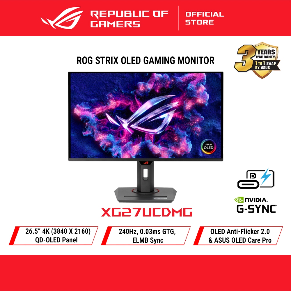 ASUS ROG Strix OLED XG27UCDMG —27" 4K QD-OLED, 240Hz, 0.03ms (GTG ...