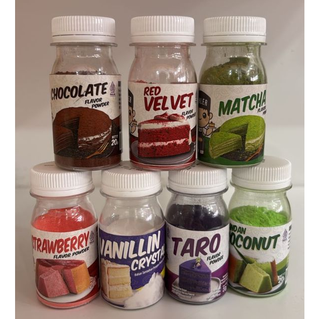 MoHLER Flavor Powder 20G Red Velvet / Pandan Coconut / Vanilla Crystal ...