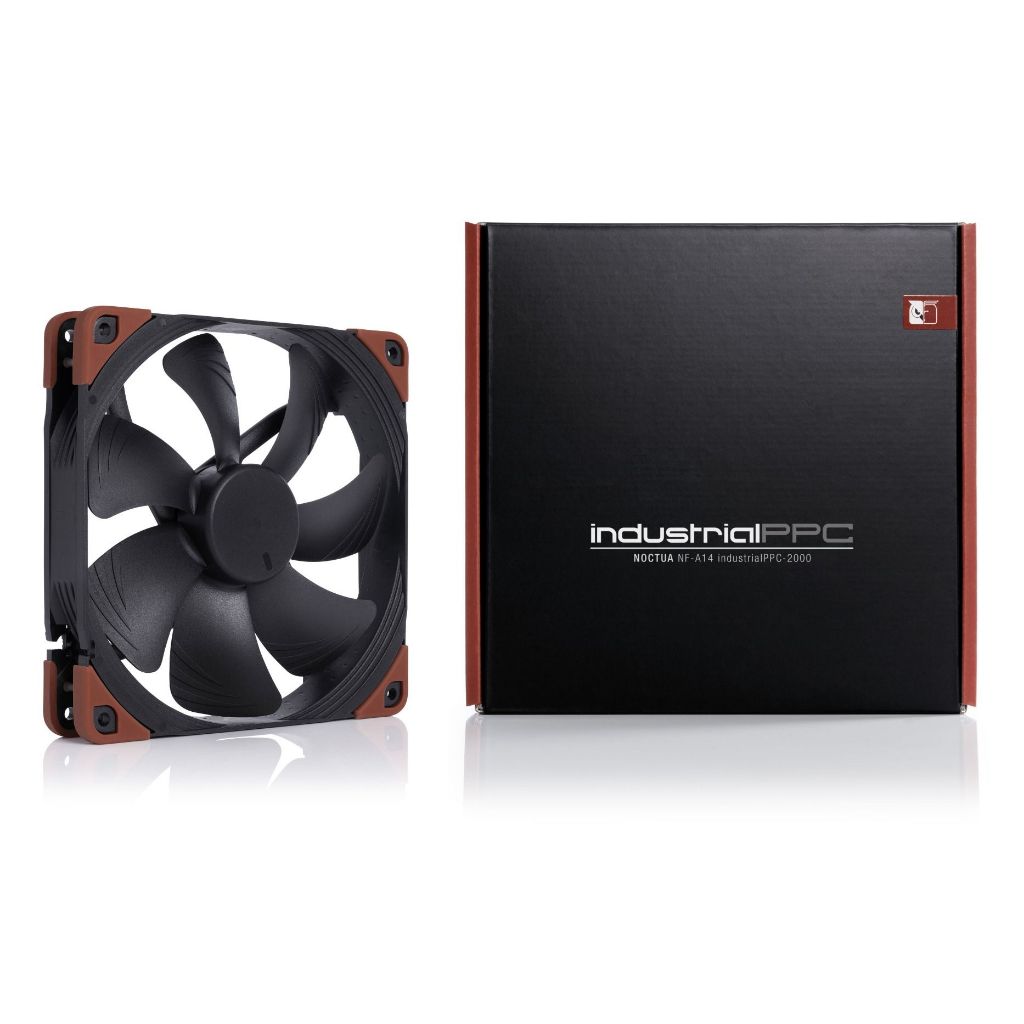 Noctua NF-A14 iPPC-24V-2000 SP IP67 PWM, Koeling Ventilator voor Intensief Gebruik, 4-Pins, 2000 RPM, 24V-uitvoering (140mm, Zwart