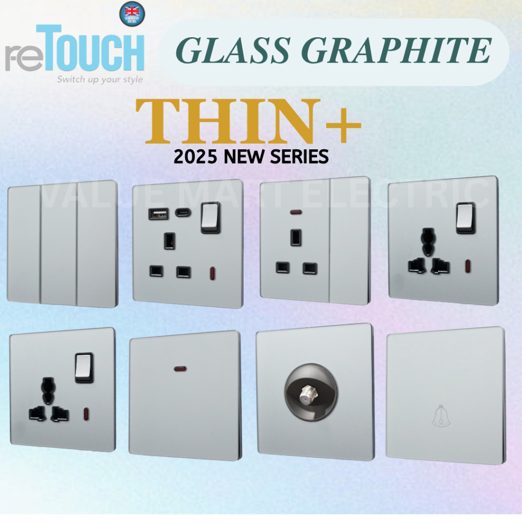 [NEW 2025] RETOUCH THINS+ (GLASS GRAPHITE) SILVER GREY THIN+ Ultra Thin ...