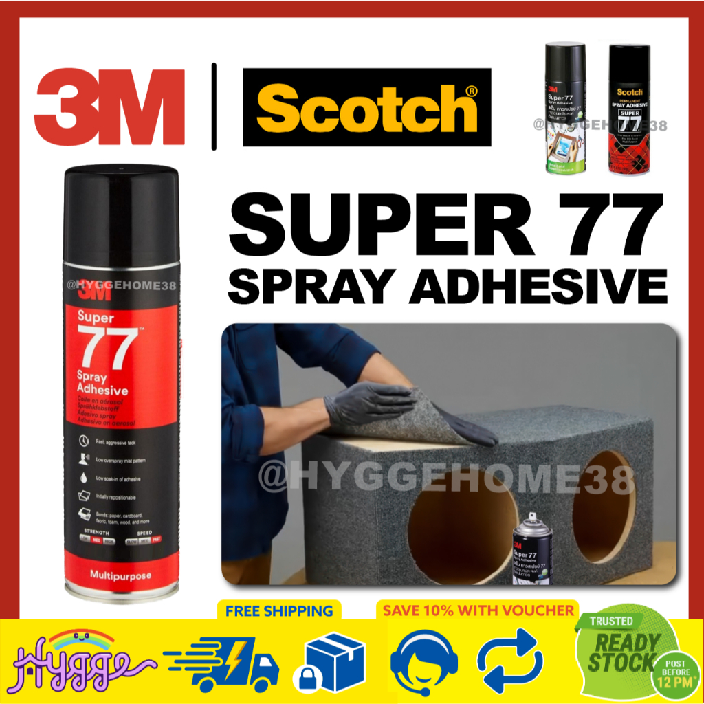 3M Scotch Super 77 Spray Adhesive Industrial Grade Permanent ...