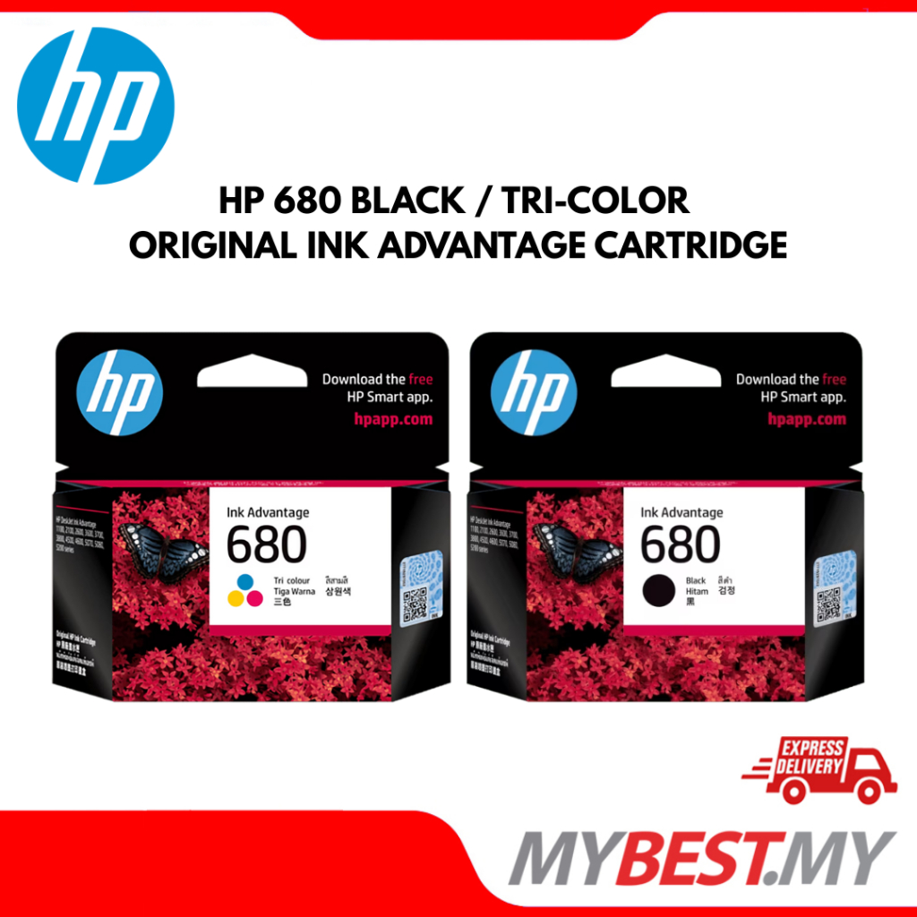 HP 680 Black / tri-color Original Ink Advantage Cartridge | Shopee Malaysia