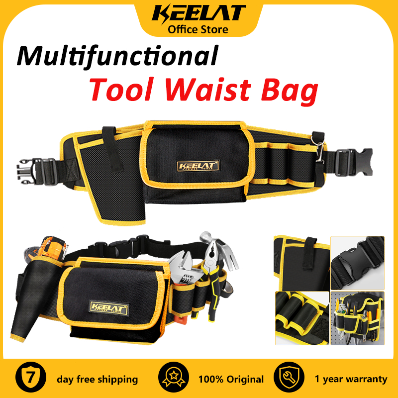 KEELAT Multi-functional Oxford Cloth Waist Pack Hardware Tool Kit Bag ...