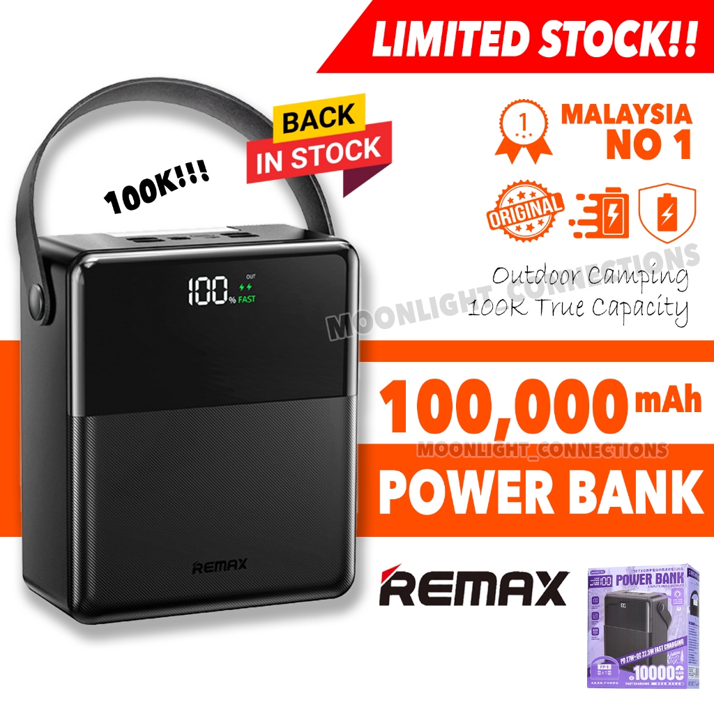 REMAX 100000mAh Power Bank 100k Powerbank Charger USB Type C Usb C ...