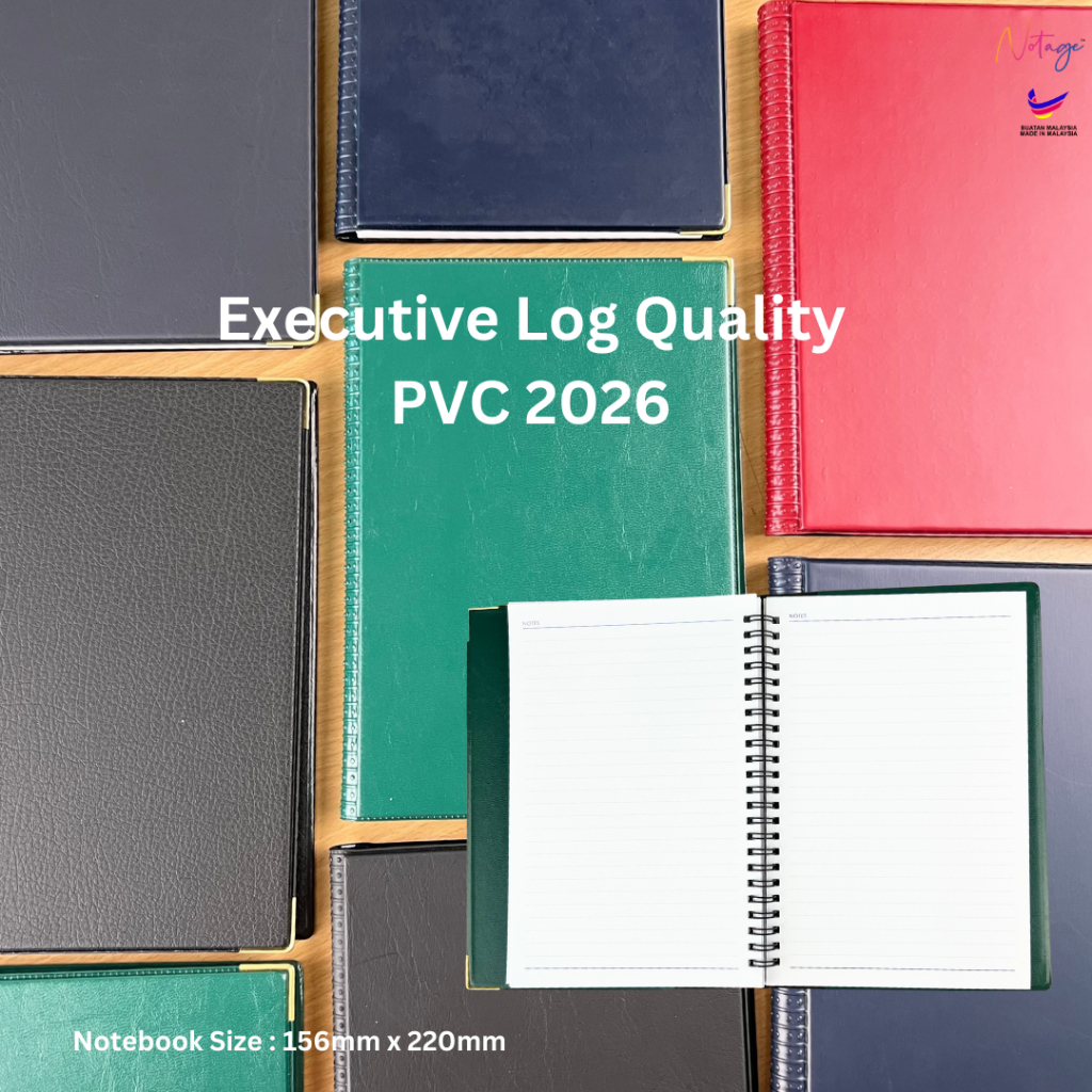 Executive Log 2026 Planner Notebook 176 Pages Diary Journal PVC Cover ...