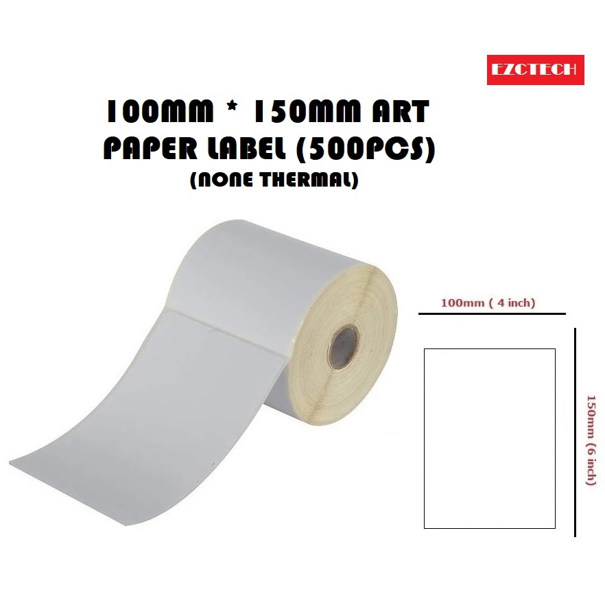 100mm*150mm*500PCS A6 LABEL Art paper Label Sticker (need ribbon ...