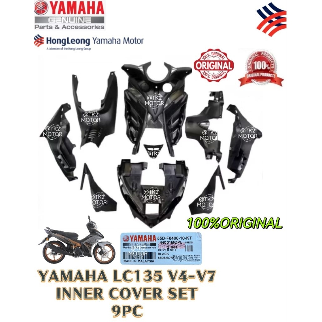 YAMAHA LC135V4/V6/V7 INNER COVER SET 9PC 55D-F8400-10-KT 💯 % ORIGINAL ...