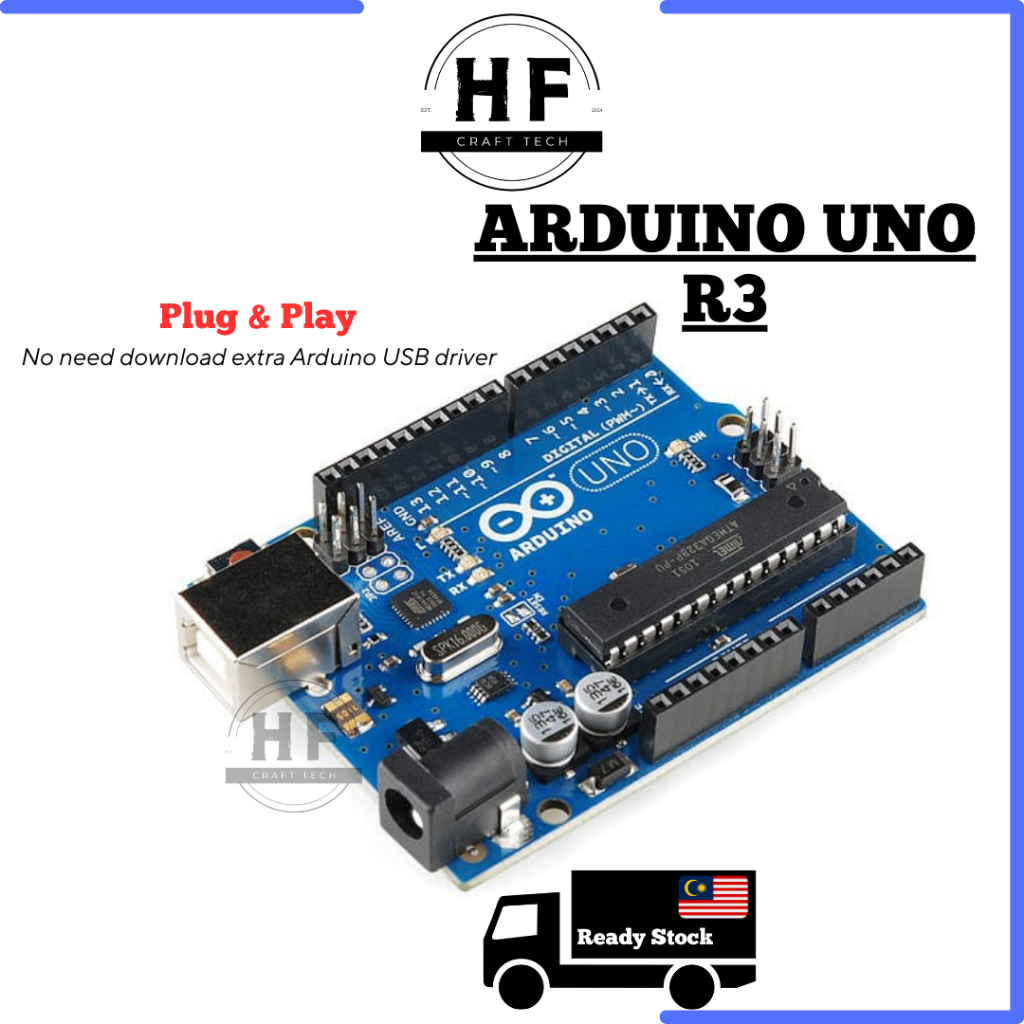 Arduino UNO R3 Rev3 ATmega328P Compatible Board Plug & Play - No Extra ...