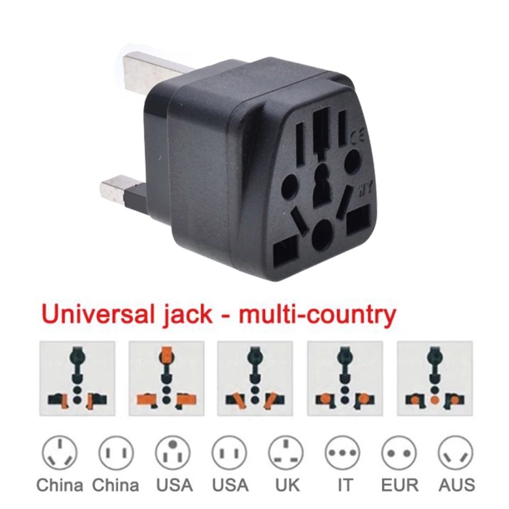 Universal Travel 3 Pin Plug US EU UK CN Plugs Socket Charger Adapter ...