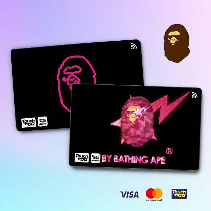 PINK BAPE TNG - TOUCH N GO STICKER CARD / NEW ATM CARD STICKER COVER ...