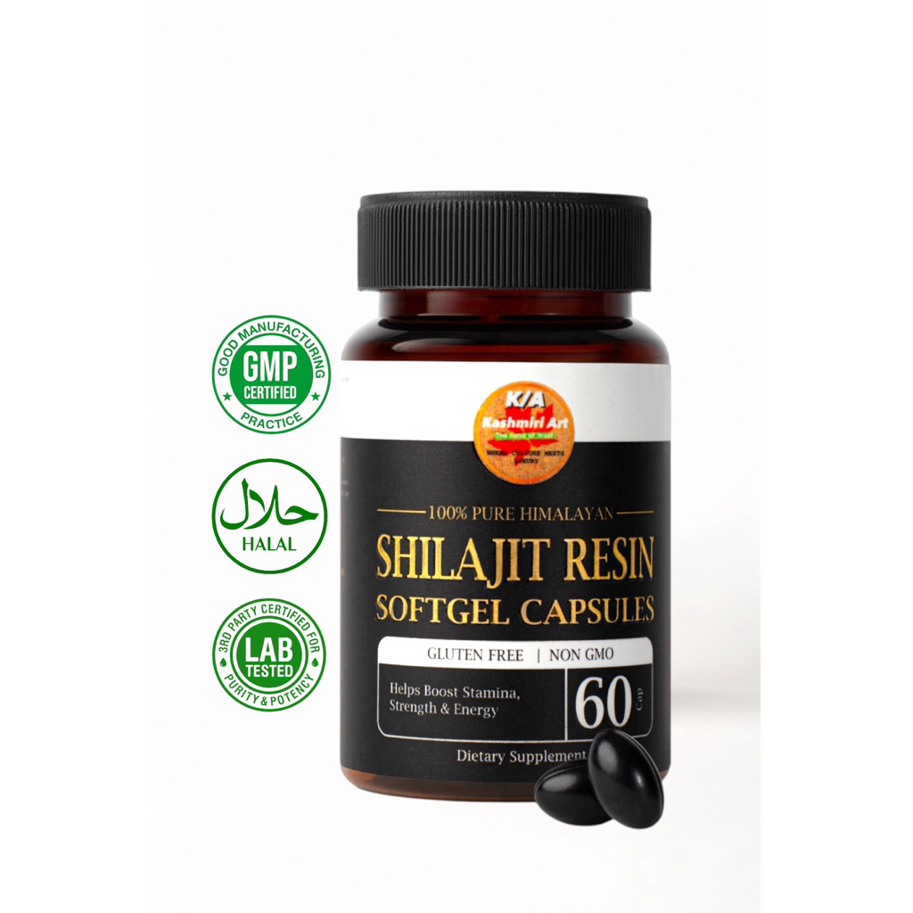 shilajit Resin SoftGel (60) Capsules 100% Pure Himalayan /Help Boost ...