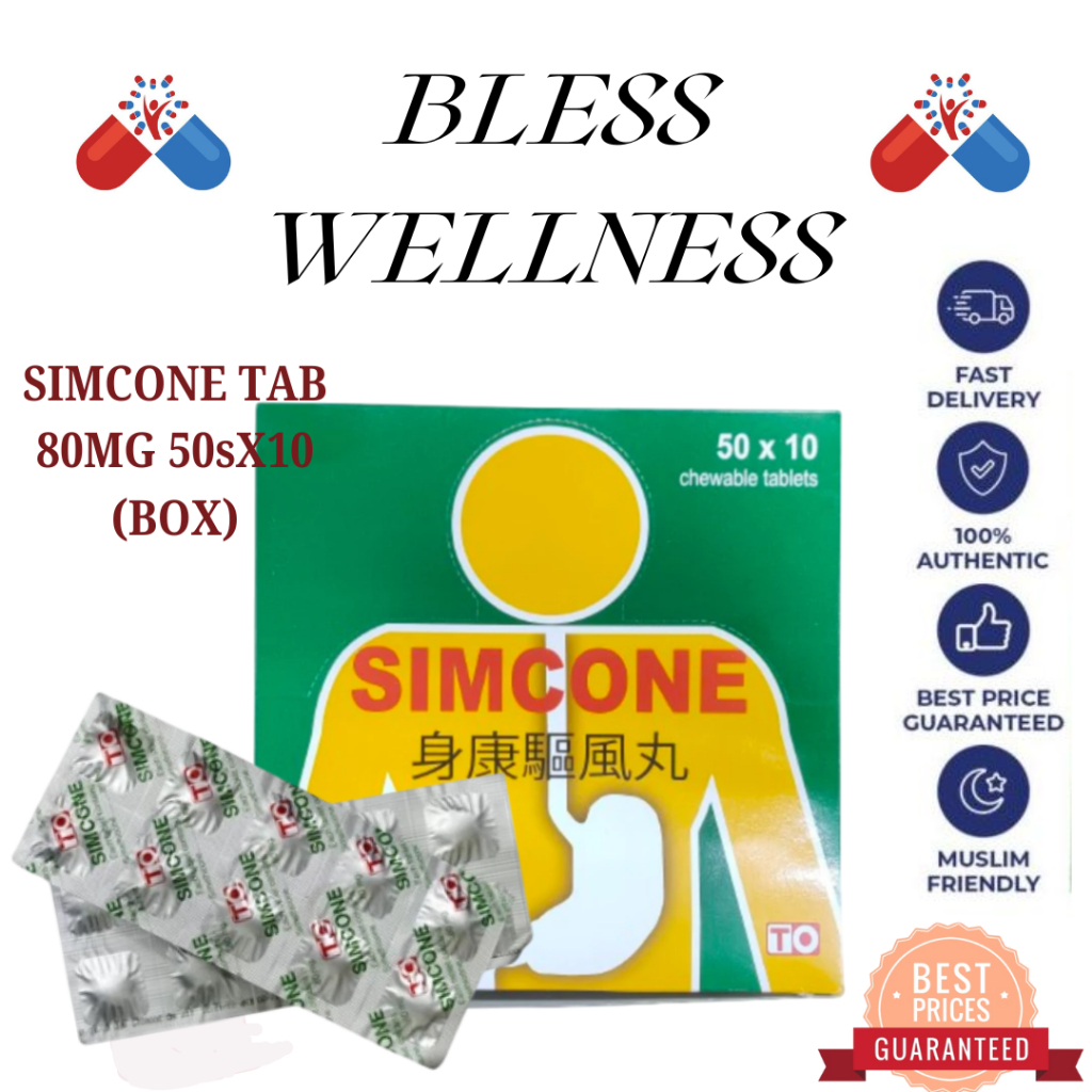 SIMCONE TAB 80MG 50x10s (BOX) | Shopee Malaysia