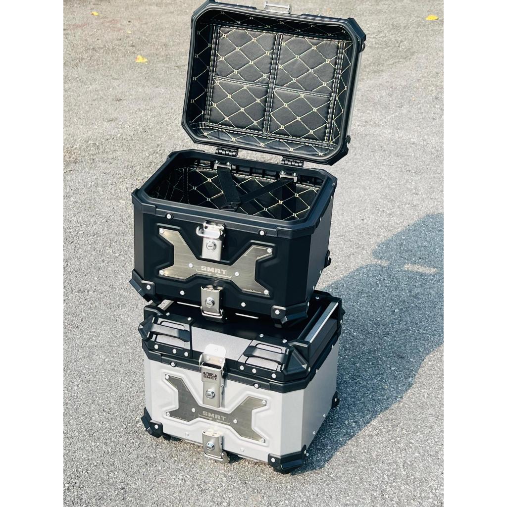 36Liter SMRT Aluminium Top Box Motor Silver Hitam Heavy Duty Storage ...