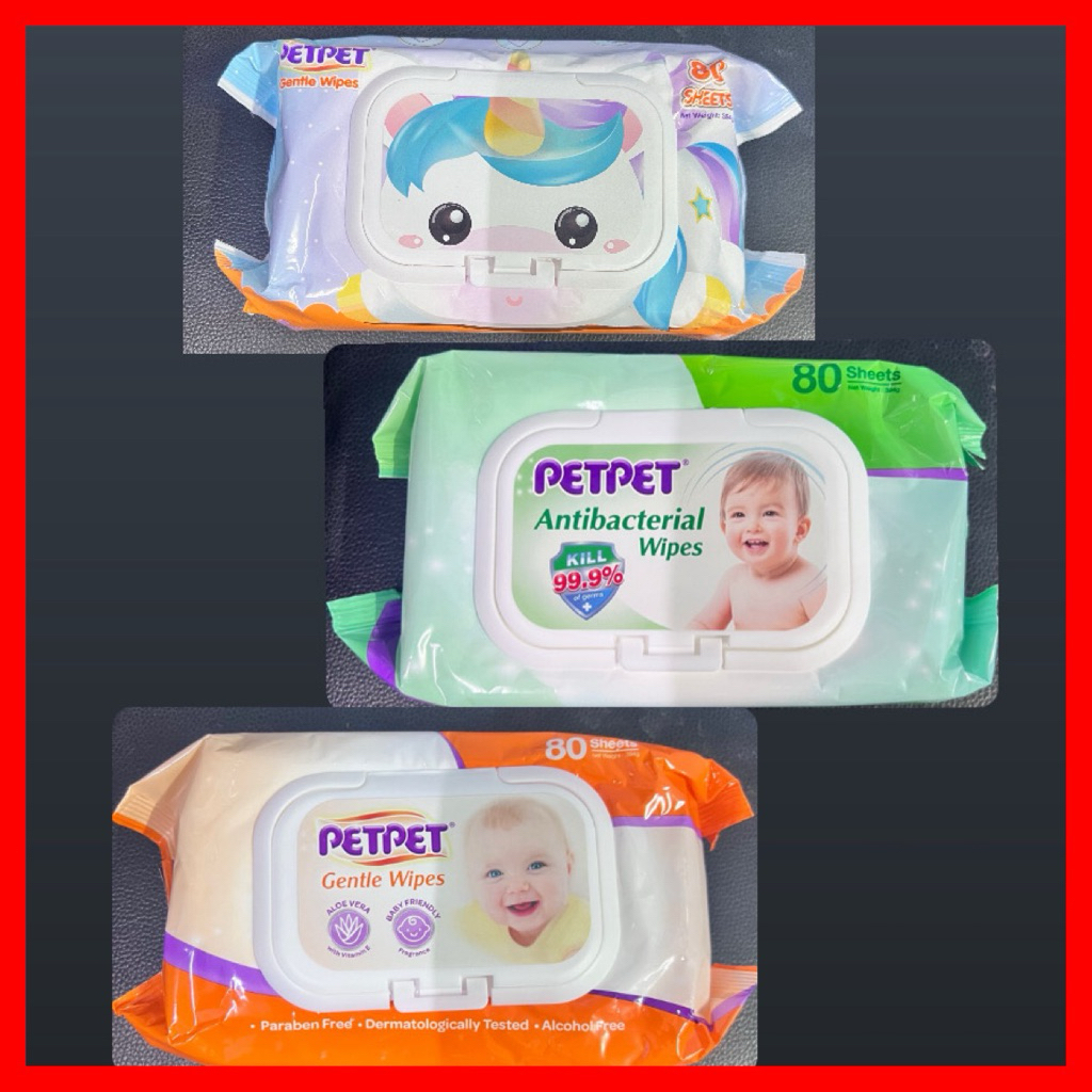 PEPET Baby Wipes (80's X 1 Pack) | Shopee Malaysia