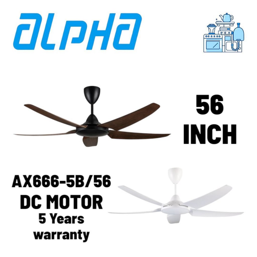 ALPHA CEILING FAN 56 INCH AX666-5B/56 | Shopee Malaysia