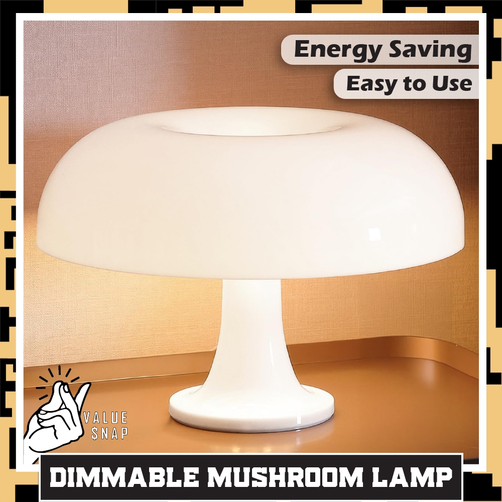 Mushroom Table Lamp Aesthetic Lampu Meja Bedside Table Lamp Light ...