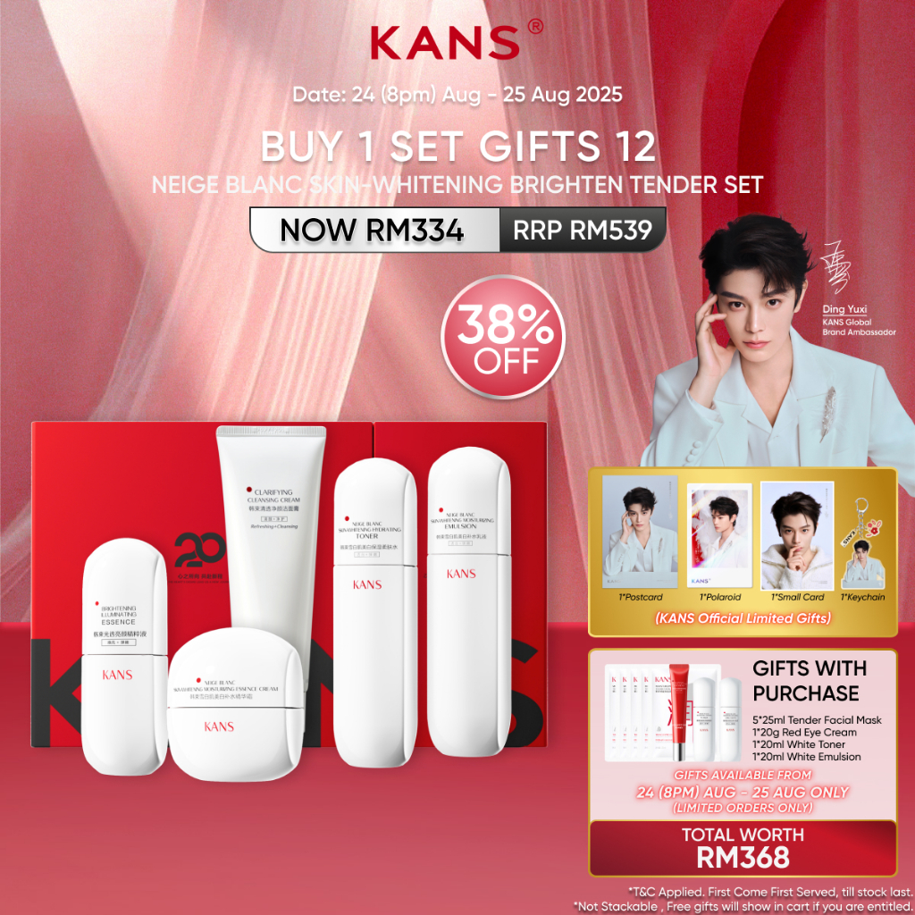 KANS Neige Blanc Skin-Whitening Brighten Tender Set - Cleanser+Toner ...